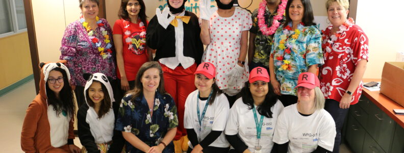 Group photo of RSU in fun Halloween costumes.