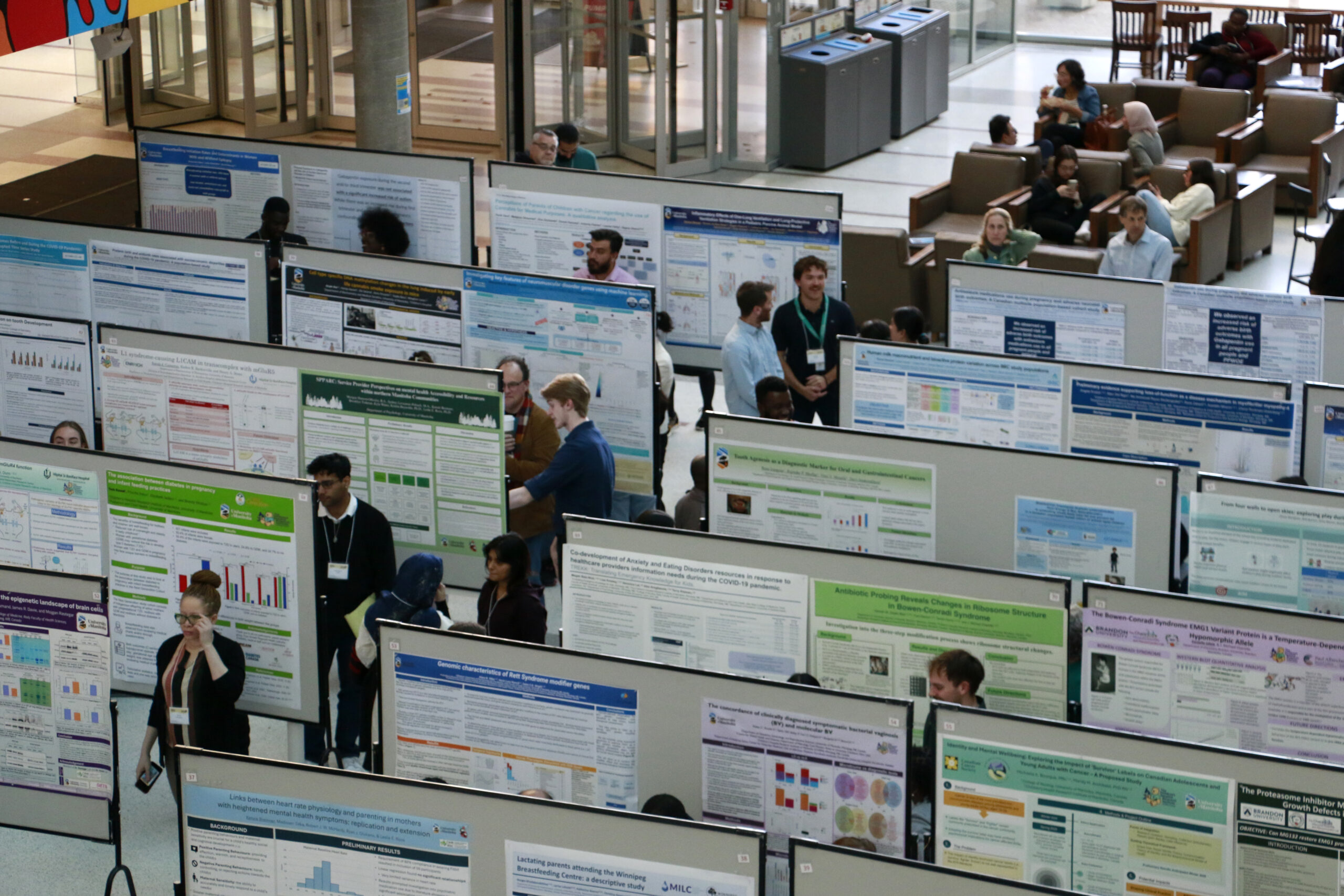 Students and judges mingling during the CHRD Poster Session contest.